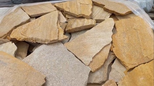 Плитняк златолит жёлтый для цоколя купить в Екатеринбурге